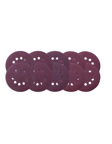 1 - Kit de 10 disques abrasifs 180mm gr40/80/120/180/240