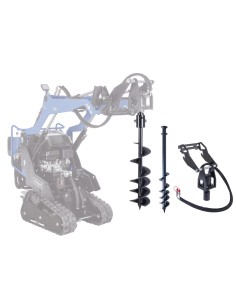 1 - Accessoire + forets 100 mm et 200 mm pour mini-chargeuse Scheppach MKL730