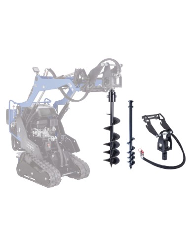 1 - Accessoire + forets 100 mm et 200 mm pour mini-chargeuse Scheppach MKL730