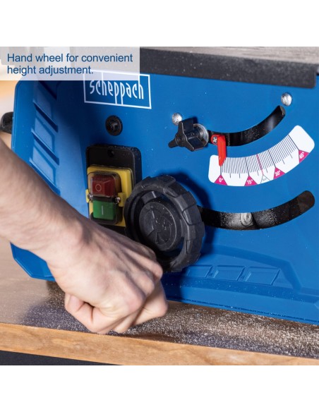 Scie circulaire sur table 1500W avec disque 255mm Scheppach HS210