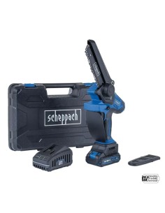 1 - Secateur 20v 153mm 2.0Ah batterie ixes chargeur et mallette Scheppach