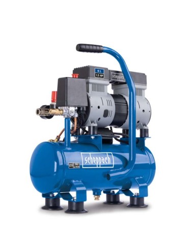1 - Compresseur 6L silencieux 8 bar 1.5HP Scheppach HC08SI