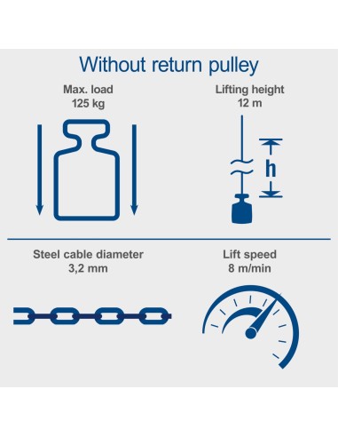 3 - Palan elevateur electrique 250 kg 500w Scheppach hrs300
