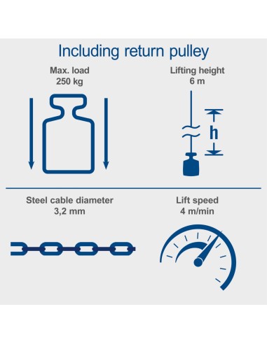 3 - Palan elevateur electrique 400 kg 800w Scheppach hrs500