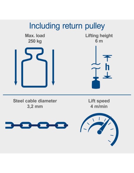 3 - Palan elevateur electrique 400 kg 800w Scheppach hrs500