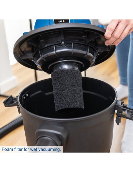 Aspirateur eau et poussiere bidon aspiratout 16L Scheppach VC16