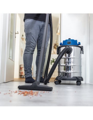 2 - Aspirateur eau et poussiere inox 1200W 25L Scheppach VC25