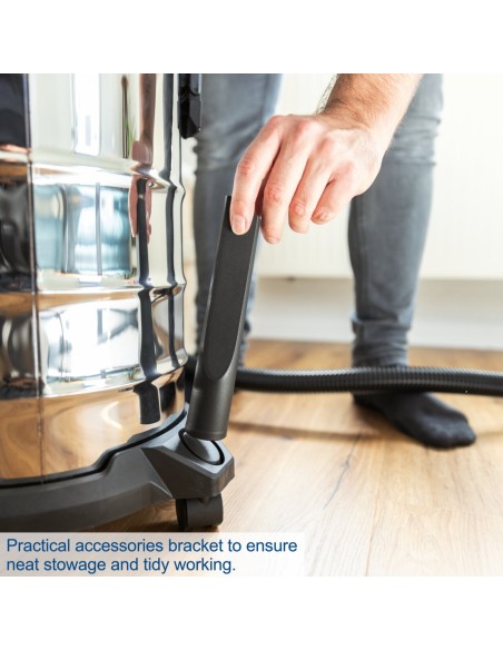 4 - Aspirateur eau et poussiere inox 1200W 25L Scheppach VC25