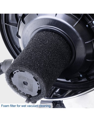 5 - Aspirateur eau et poussiere inox 1200W 25L Scheppach VC25