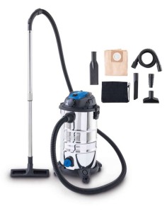 1 - Aspirateur eau et poussiere inox 1200W 30L Scheppach VC30 Premium