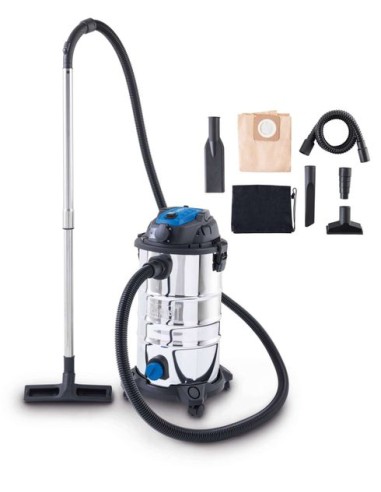 1 - Aspirateur eau et poussiere inox 1200W 30L Scheppach VC30 Premium