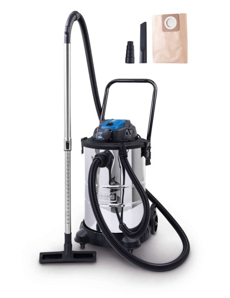 1 - Aspirateur eau et poussiere inox 1400W 50L Scheppach VC50