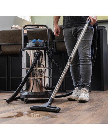 2 - Aspirateur eau et poussiere inox 1400W 50L Scheppach VC50