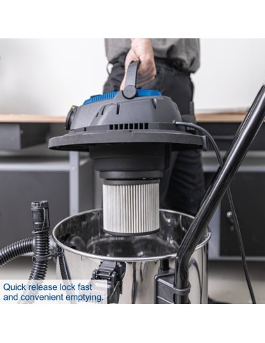 4 - Aspirateur eau et poussiere inox 1400W 50L Scheppach VC50