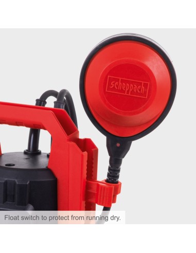 5 - Pompe submersible eaux claires et sombres 400 W 90000 l/h Scheppach dwp400