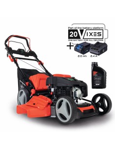 1 - Tondeuse a gazon essence demarrage electrique Scheppach MS225-53E + huile moteur