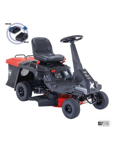 1 - Tracteur tondeuse a essence demarrage electrique 196cc 61cm Scheppach mr200-61