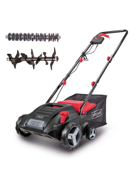 2 - Aerateur scarificateur electrique 32cm bac 30l 16-20 lames Scheppach SC32