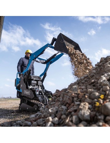 Mini-chargeuse compacte chenilles 8,5CV capacite charge 200kg Scheppach mkl730