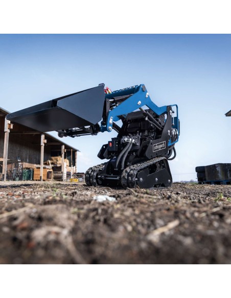 Mini-chargeuse compacte chenilles 8,5CV capacite charge 200kg Scheppach mkl730