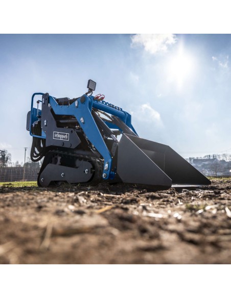 Mini-chargeuse compacte chenilles 8,5CV capacite charge 200kg Scheppach mkl730