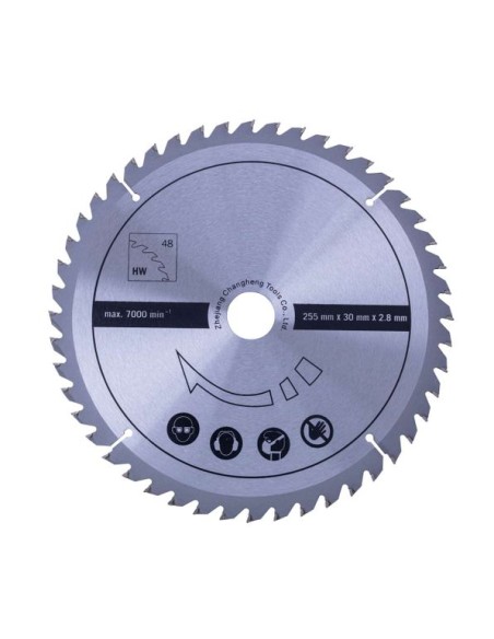Lame circulaire bois 255 x 30 mm 48t Scheppach