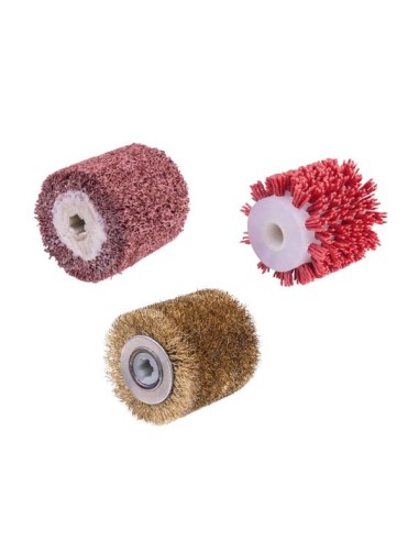 1 - Kit de 3 brosses universelles pour satinatrice mrs500 Scheppach