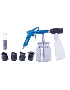 1 - Pistolet de sablage avec reservoir et accessoires Scheppach