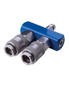 Deviatore ad aria compressa a 2 vie con rubinetti rapidi Scheppach