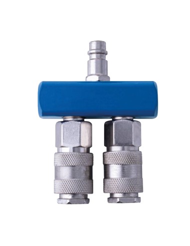 Deviatore ad aria compressa a 2 vie con rubinetti rapidi Scheppach