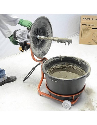 Miscelatore colla malta con frusta e secchio 230v 65lt Battipav mixer 50 super