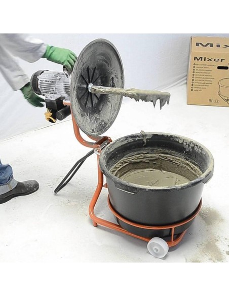 Miscelatore colla malta con frusta e secchio 230v 65lt Battipav mixer 50 super