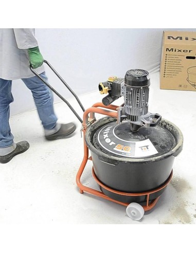 Miscelatore colla malta con frusta e secchio 230v 65lt Battipav mixer 50 super
