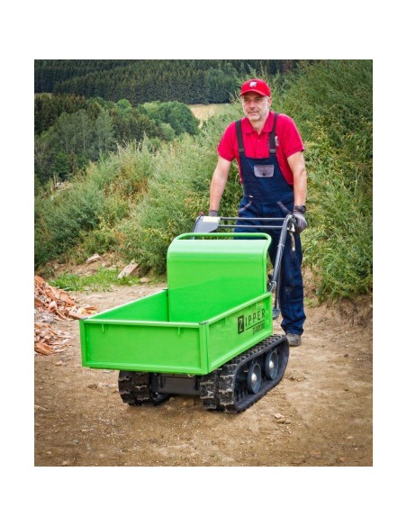 4 - Brouette dumper a chenilles moteur essense motorisee 196cc Zipper zi-md300