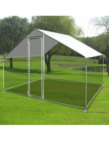 Gabbia per polli da esterno 3x2x2,5mt in acciaio zincato Zipper zi-cr322