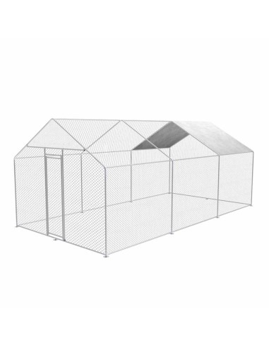 Pollaio in acciaio zincato da esterno 3x6x2,5m Zipper zi-cr362