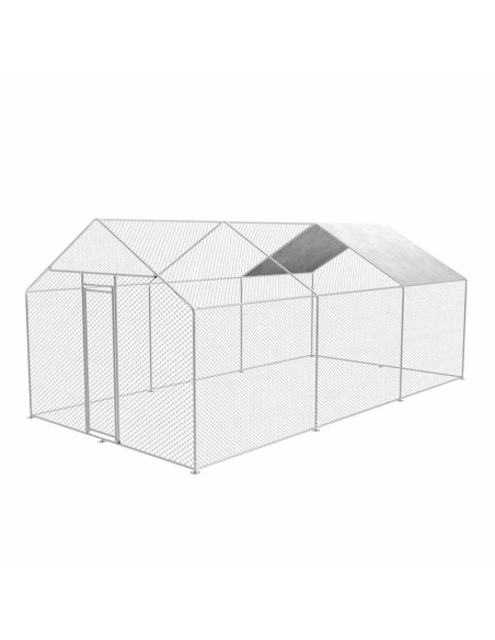 Pollaio in acciaio zincato da esterno 3x6x2,5m Zipper zi-cr362
