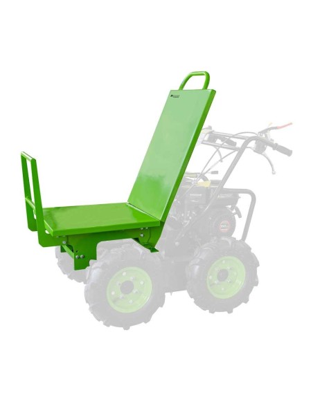 1 - Benne plate pour mini dumper avec rues rd300 Zipper rd300fp