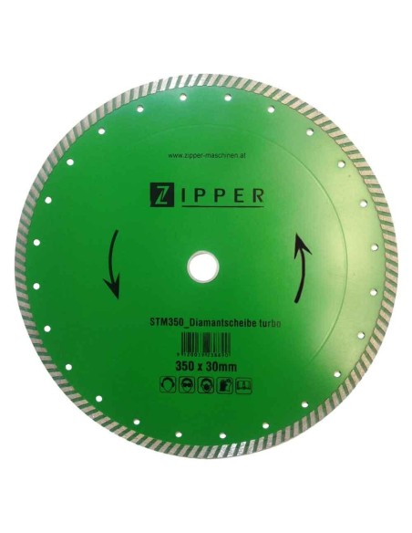 1 - Disque de diamant turbo pour batiment pour stm350 350x30 mm Zipper zi-stm350dst