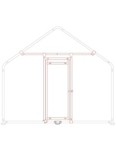 1 - Set de porte d'enclos pour animaux domestiques h 2,5m Zipper zi-cr-tk