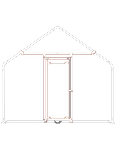 Set de porte d'enclos pour animaux domestiques h 2,5m Zipper zi-cr-tk