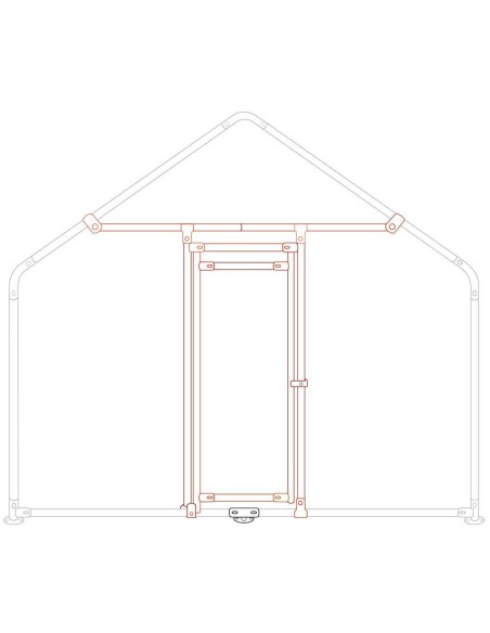 Set de porte d'enclos pour animaux domestiques h 2,5m Zipper zi-cr-tk