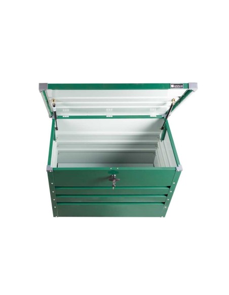 Conteneur boite de jardin en metal vert 100x61x62 cm Zipper zi-gab100gr