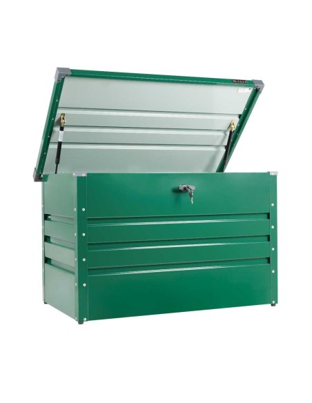 Conteneur boite de jardin en metal vert 100x61x62 cm Zipper zi-gab100gr