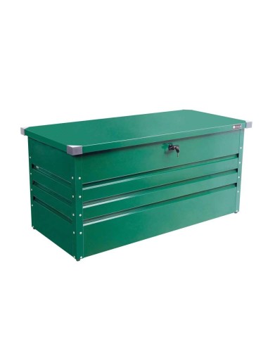 3 - Conteneur boite de jardin en metal vert 132x61x62 cm Zipper zi-gab132gr