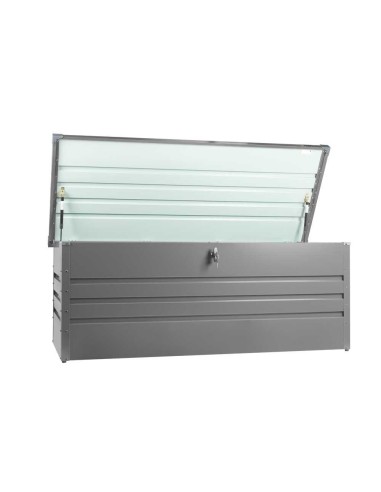 2 - Conteneur boite de jardin en metal gris 165x70x62 cm Zipper zi-gab165an