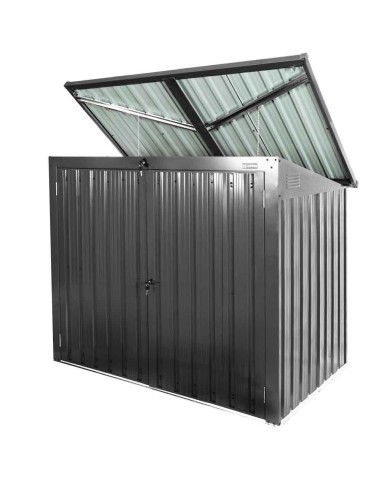 2 - Cache poubelles double 2 bacs x 240 lt Zipper zi-mtb2