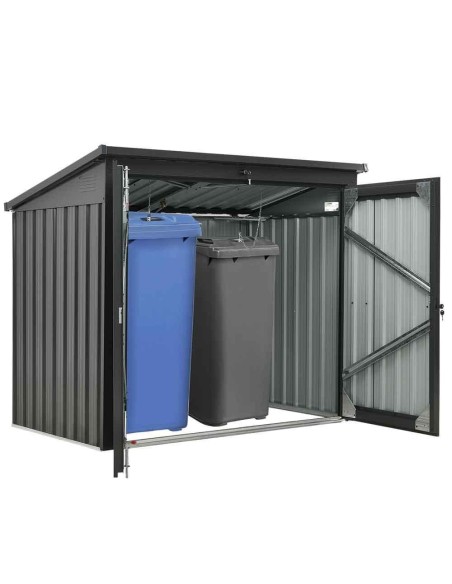 4 - Cache poubelles double 2 bacs x 240 lt Zipper zi-mtb2