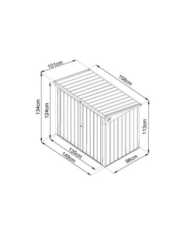 5 - Cache poubelles double 2 bacs x 240 lt Zipper zi-mtb2