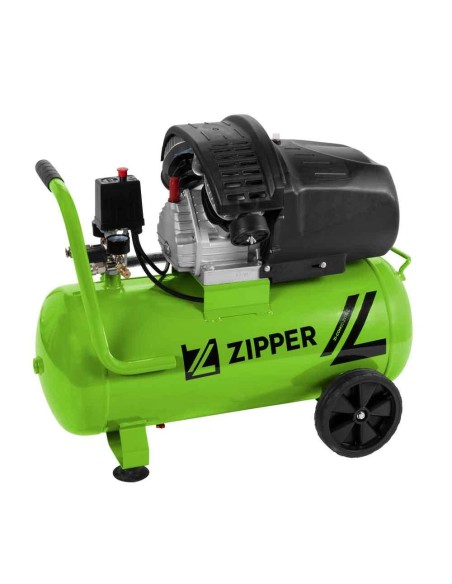 2 - Compresseur d'air huile lubrifie avec accessoires 50lt Zipper zi-com50-2v510e
